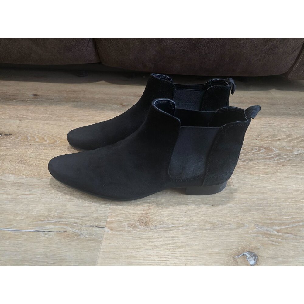 ASOS Black Suede Chelsea Boots Mens Size 9 Ankle Slip On